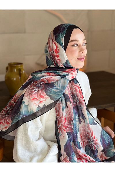 Modakaşmir Hydrangea Pattern Lina Shawl