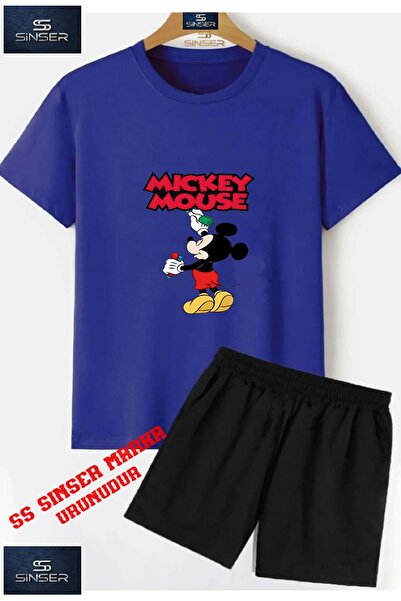 SS SİNSER Tricou cu gât rotund cu imprimeu special pentru copii „MICKEY DRAWI...