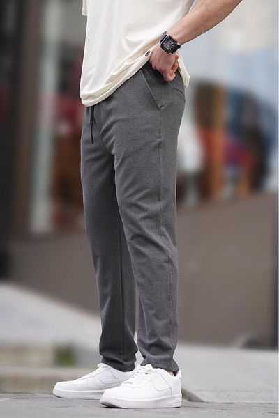 Madmext Geräucherte Herrenhose mit geradem Bein 6535
