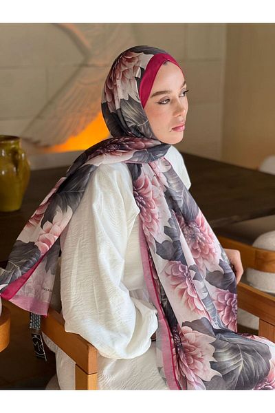 Modakaşmir Hydrangea Pattern Lina Shawl