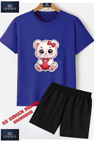 SS SİNSER Παιδικό μπλουζάκι με στάμπα "CAT PINK HEART" με λαιμόκοψη ποδηλάτου...