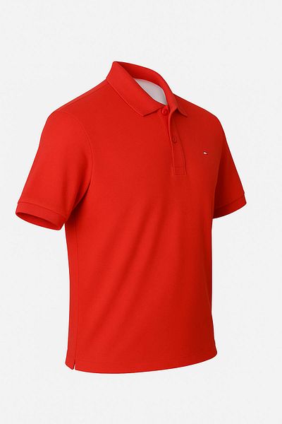 trender Polo Neck Red Men's T-Shirt 2061