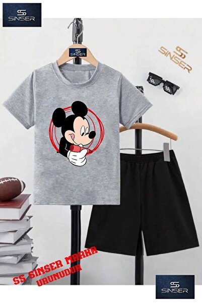 SS SİNSER Tricou cu gât rotund cu imprimeu special pentru copii „MICKEY DAIRE...