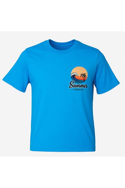 trender Summer Surf Print Turquoise Men's T-Shirt