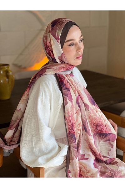 Modakaşmir Hydrangea Pattern Lina Shawl