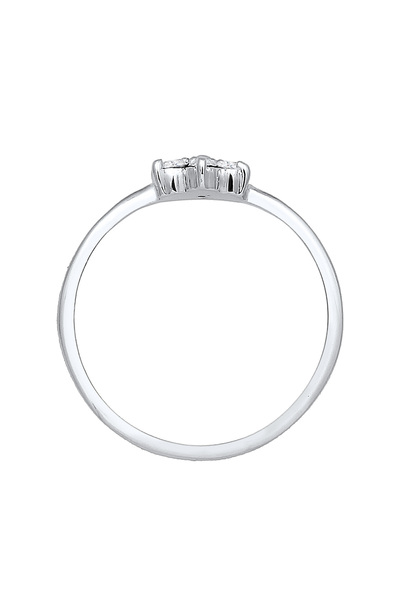 ELLI Dámský prsten s květinovou syntetickou perlou ze stříbra ryzosti 925