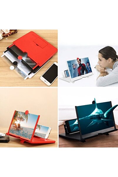 Store ® Telefon ve Tablet Ekran Büyütücü Aparat Kırmızı