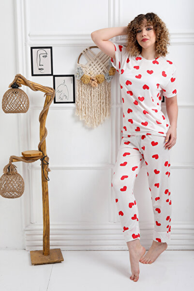 FAMES PİJAMA VZOROVANÁ ČESANÁ BAVLNA SUPREM DÁMSKÝ PYŽAMOVÝ OBLEK
