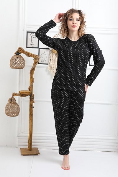 FAMES PİJAMA Patterned Combed Cotton Supreme Women's Pajama Suit