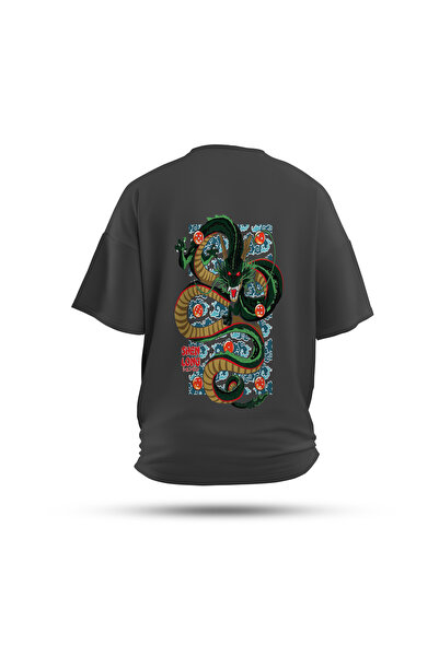 Zestia Tricou unisex, imprimeu pe spate cu anime Dragon Ball, croială normală...