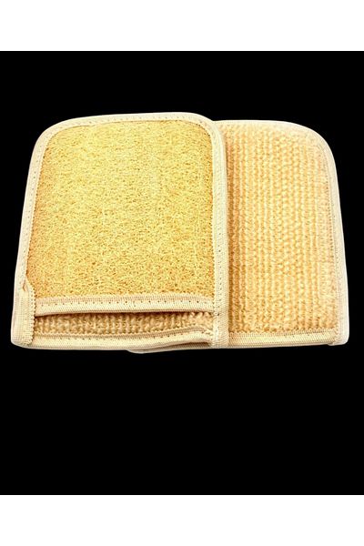 SABUNCU HACI SH SİNCE1997 Glove Natural Pumpkin Fiber, Bath Scrub, Double Sided Use, Women & Men (1 Piece)