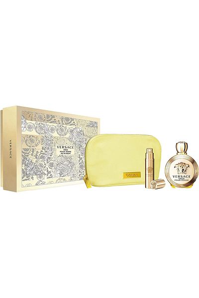 Versace Eros Pour Femme Eau de Parfum Set with Eros Mini and Body Lotion - For Women, 100ml