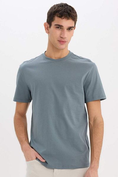 DeFacto Nou sezon 100% bumbac Tricou de bază cu mânecă scurtă, cu decolteu rotund, nou