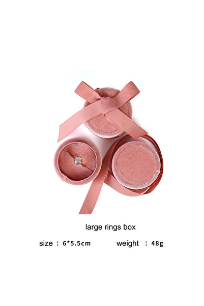 Choice صناديق هدايا على شكل خاتم مقاس 6×5.5 سم مصنوعة يدويًا من المخمل العتيق...