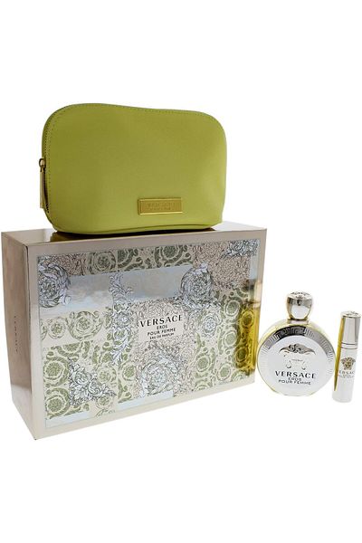 Versace Eros Pour Femme Perfume Set for Women - 3 Pieces, 110ml
