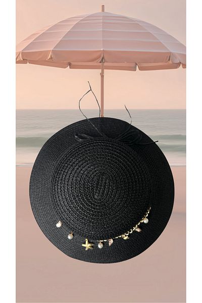 BY SCK Women's Straw Hat Summer Beach Hat Premium Quality - Foldable - Adjustable to Head