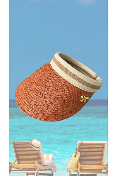BY SCK Women's Straw Hat Summer Beach Hat Premium Quality - Visor Hat