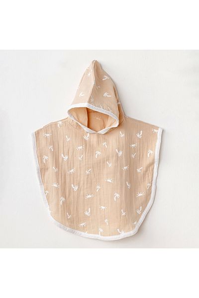 Marsilyan Andywawa Ac24511 Muslin Smil All Day Baby Poncho Beige