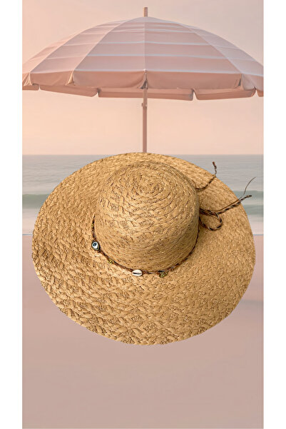 BY SCK قبعة نسائية من القش للشاطئ صيفية ذات جودة عالية - قابلة للطي - قابلة ل...