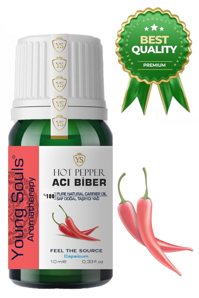 YOUNG SOULS Hot Pepper Carrier Oil ( Cold Pressed ) Acı Biber Bitkisel Taşıyı...