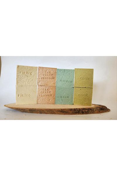 Skygo Natural Production Soap Mixed (Rice-Honey Pollen Propolis- Nettle-Thyme) Set of 8