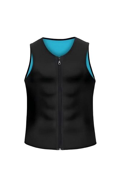Generic Men's Compression Shirt, Rubber Body Shaper For Sports, Quick-drying Zip-up Sweatshirt