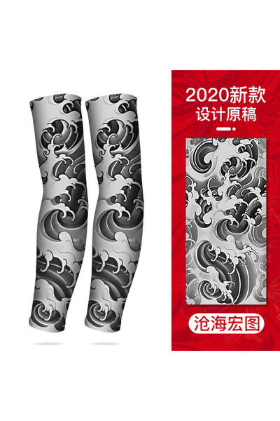 Choice أكمام وشم صيفية من الحرير الجليدي مناسبة لرياضة الجولف والحماية من الش...