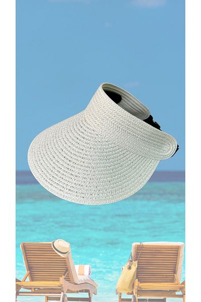 BY SCK Women's Straw Hat Summer Beach Hat Premium Quality - Visor Hat