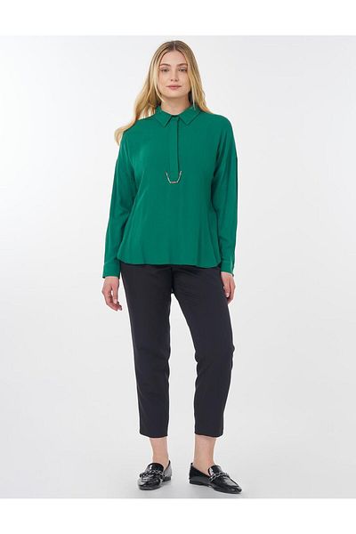 Kayra Μπλούζα Half Pat Viscose Πράσινη