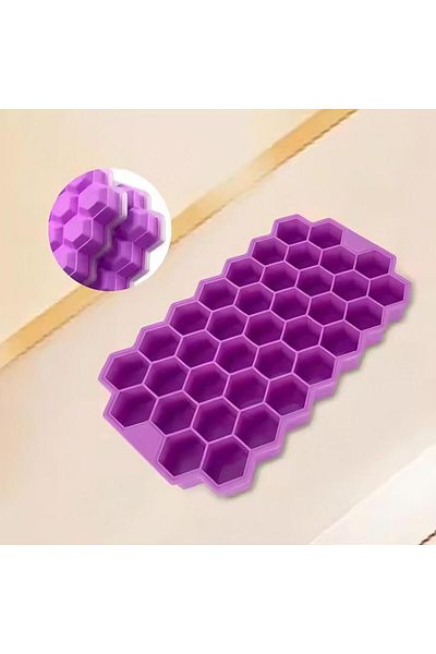 Generic Sharpdo 37-Hole Ice Cube Tray With Lid Purple/Clear