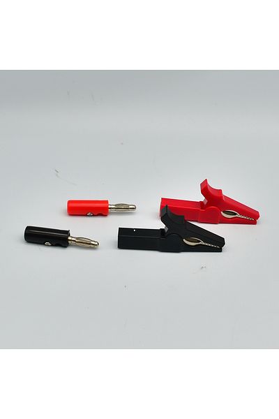 Choice 55MM Alligator Clip + BANANA PLUG, Test Probe With 4mm Banana Plug Cable Clips Socket Battery Red...