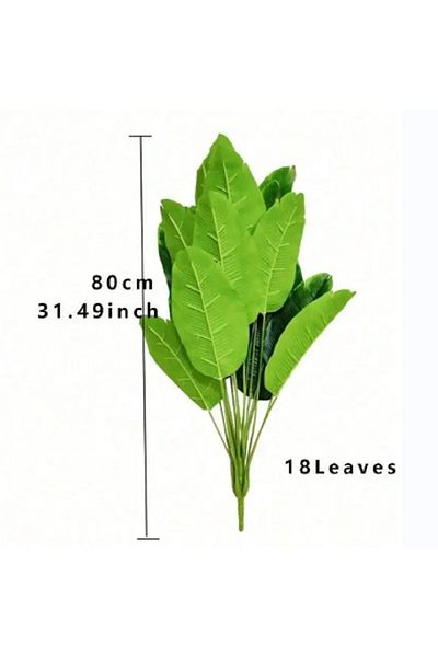 Choice 18 Leaves 1pc Artificial Plants Large Tropical Palm Tree Fake Banana Plants Leaves Real Touch Plasti