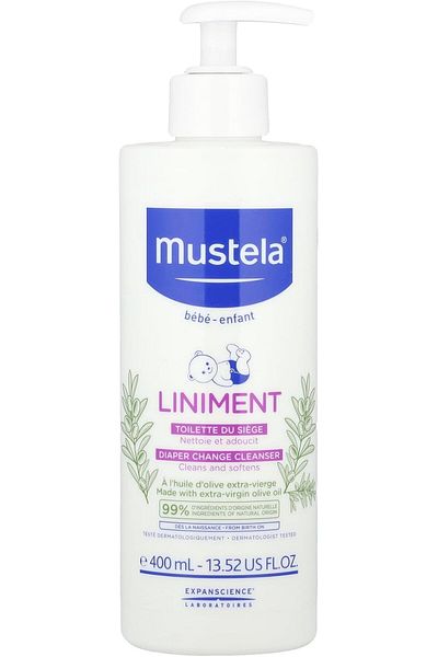 Mustela Liniment, Natural No-Rinse Cleanser for Babies, 13.52 fl oz