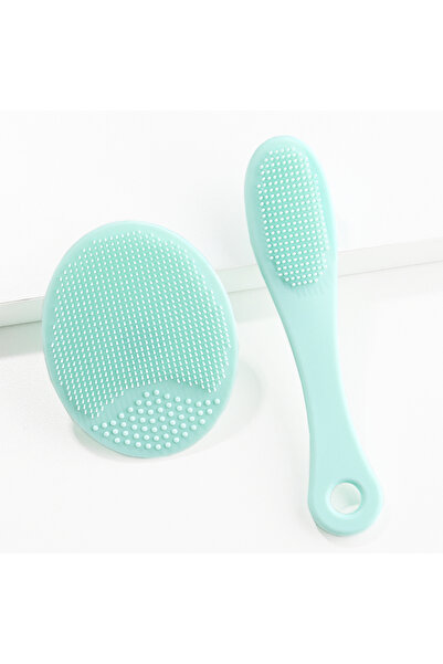 Choice Green 2pcs Set Facial Cleansing Brush Black Head Removal Brush Makeup ...