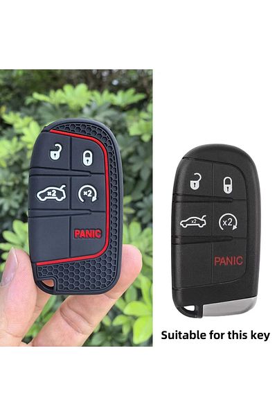 Choice black Silicone Car Key Cover Case Protect For Jeep Grand Cherokee Compass Dodge Charger Chrysler 200