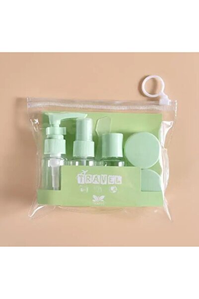 choice2 مجموعة زجاجات سفر خضراء من البولي إيثيلين تيرفثالات، 5 قطع، حاويات أد...