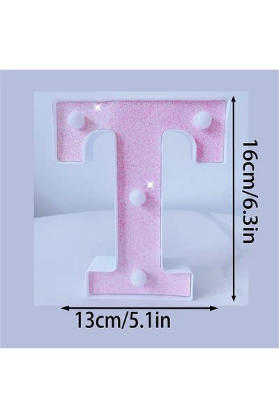 Choice T 1PC Pink English letter and number lights, proposal and confession, birthday party atmosphere, su.
