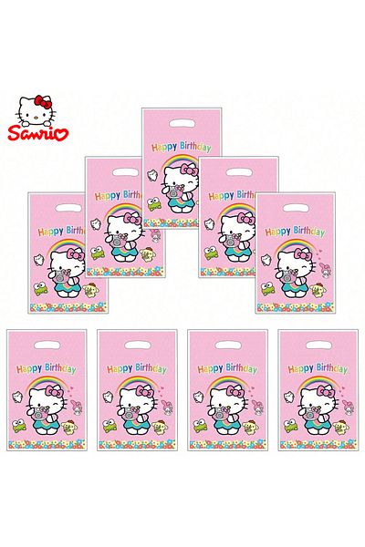 Miniso 30PCs 10/30Pcs Hello Kitty Gift Bag Candy Bag Return Gift Bag Souvenir Family Birthday Party Decorat