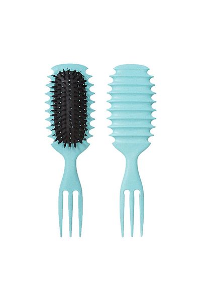 Choice Blue-L 1PC Candy bursh Curly Hair Styling Brush: Defined Curls on Wet Hair- Nylon Bristles Detanglin