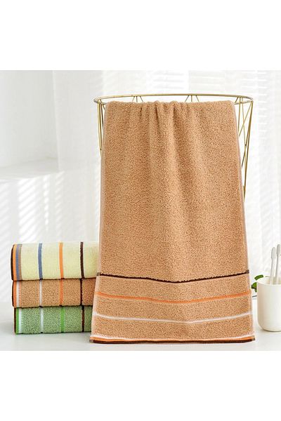 Choice 70x140cm Dark Khaki 1 Pc Thickened Absorbent Bath Towel Soft Face Towel for Home