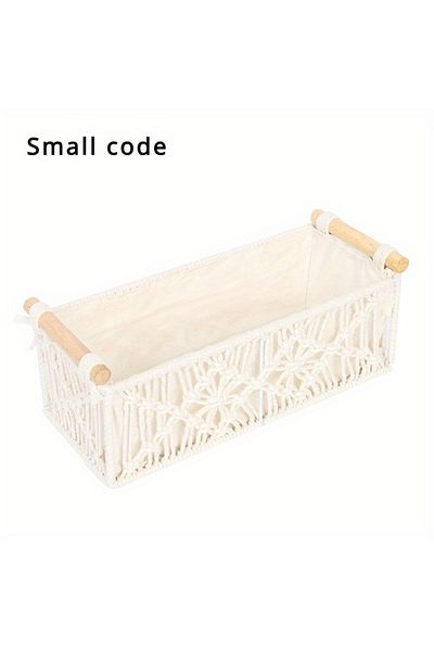 Choice small code Hand Woven Storage Basket, Grid Designed Desktop Sorting Basket, Miscellaneous Storage B