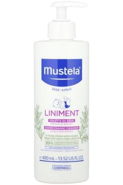 Mustela Liniment, Natural No-Rinse Cleanser for Babies, 13.52 fl oz