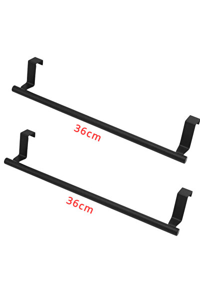 Choice قطعتان من قضيب المناشف على شكل حرف L فوق خزانة رف المناشف منظم تخزين ب...