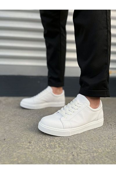 Joy Man Jy165 Elite Lace-Up Skin Men's Casual Sneaker Shoes Cbt - White