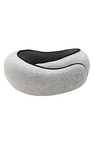 Choice وسادة رقبة رمادية فاتحة من إسفنج الذاكرة للسفر، وسادة ناعمة لدعم الذقن...