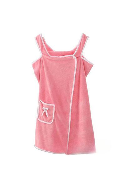 Choice Coral fleece Pink Womens Bath Towels Girls Wearable 135*80Cm Fast Drying Bathing Beach Spa Bathrobes