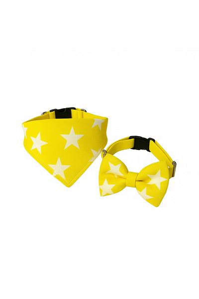 MS Pet Design Adjustable Cat Dog Bandana Bow Tie Set