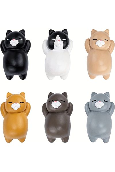 Choice 6Pcs 6/8Pcs, cartoon cat refrigerator magnets, decorative refrigerator magnets, kitchen and home dec