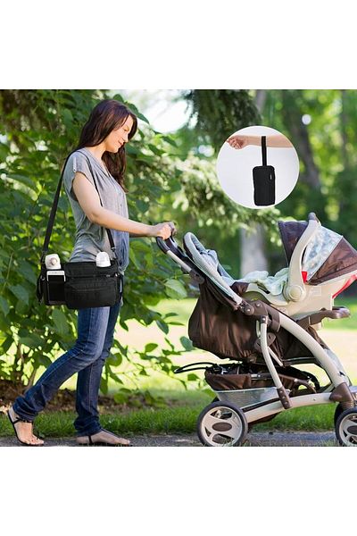 Choice Universal Baby Stroller Organizer, with Insulated Cup Holder Detachable Phone Bag & Shoulder Stra...