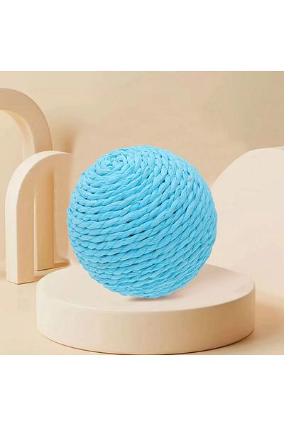 choice2 Blue 10CM Interactive Sisal Cat Scratching Ball Toy For Kitten Teeth Cleaning Anti Bite Cat Ball Sou